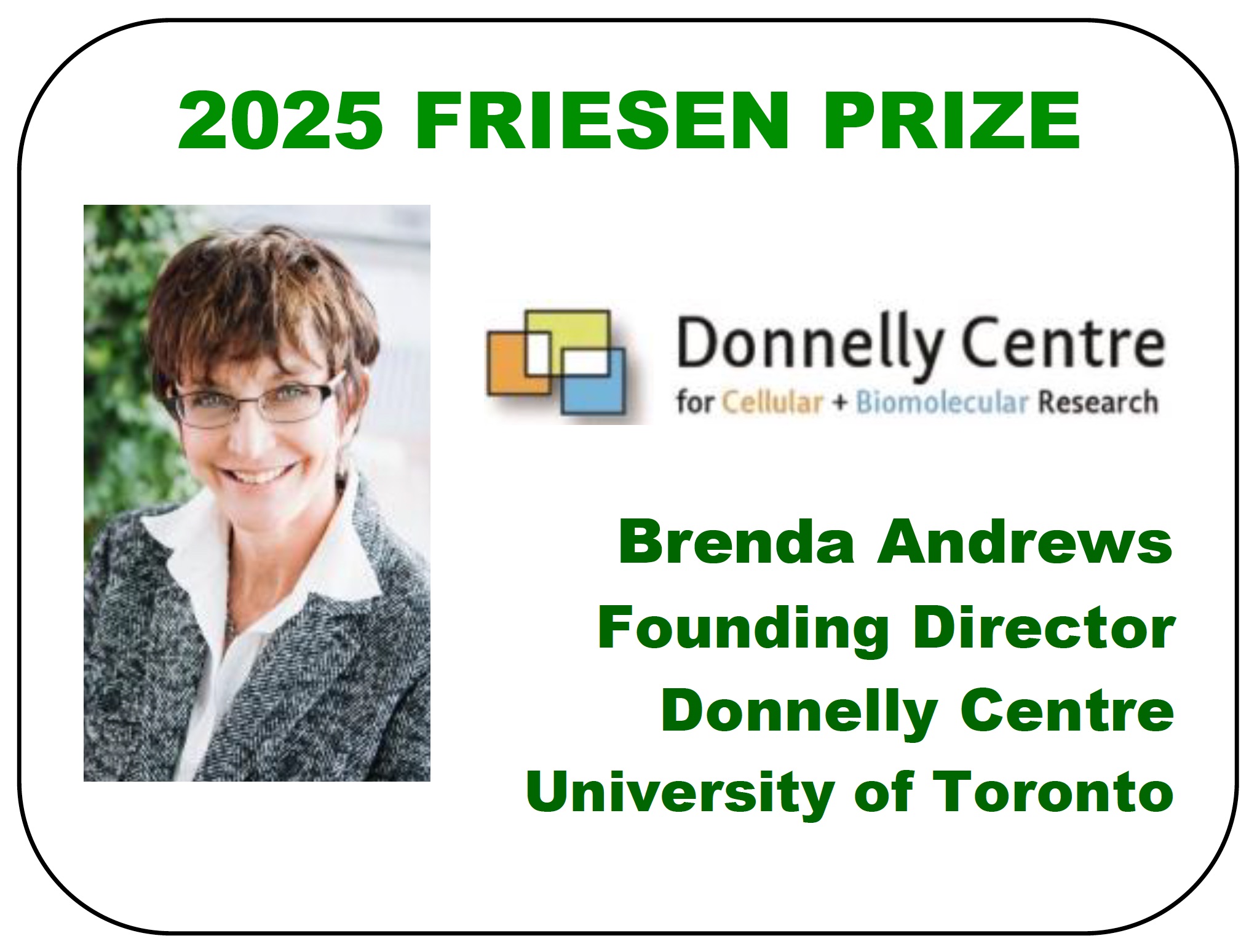 2025 Friesen Prize - Dr. Brenda Andrews